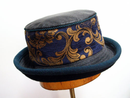 a wool rimmed tapestry woman's hat