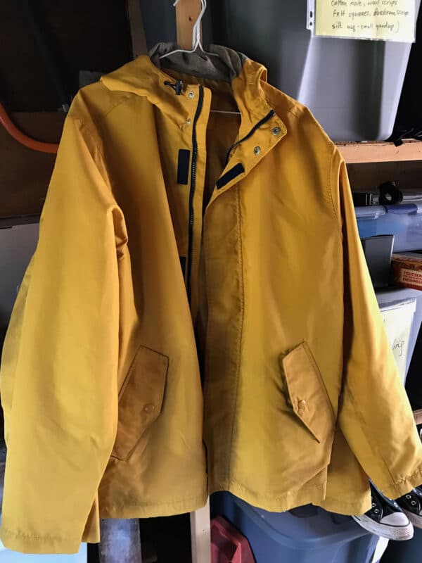 Aged Yellow Hooded Jacket
